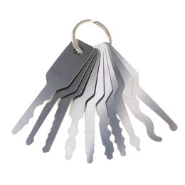 Master locksmith 10pcs Jiggler Keys Lock Pick For Double Sided Lock Lock Picks Tool