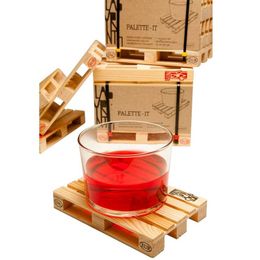 wood hot pads Canada - 4pcs lot Rectangle Mini Wooden Pallet Coaster Set Whiskey Wine Glass Cup Mat Pad Hot Cold Drink Wood Table Mat Bar