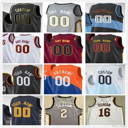 Custom Printed Evan Mobley 35 Isaac Okoro Kevin 0 Love Collin 2 Sexton Cedi 16 Osman Jarrett 31 Allen 2 Taurean Prince Men Woman Kids Youth Basketball Jerseys