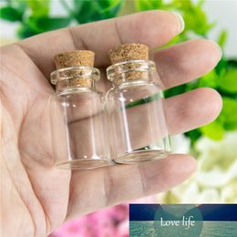 22x35x12.5 mm 6ml Mini Glass Bottles With Cork Empty Small Glass Jars Little Wishing Bottles Pendants 100 pcs