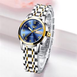 LIGE Woman Watches Rose Gold Top Brand Luxury Watch Women Quartz Waterproof Women's Wristwatch Ladies Girls Watches Clock 201114