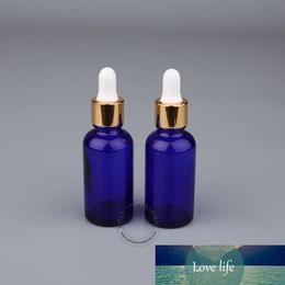 A++ 30ml/30cc/1oz Essential Oil Bottle Empty Glass Dropper Vials With Screw Cap Blue Refillable Glassware 20pcs/lot