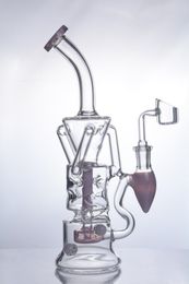 New pink dab rig Glass hookah bongs 10" inches Straight BONG water pipe with heady dabber rigs Percolator 14mm banger male Joint
