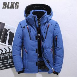 Down Jacket Male Winter Parkas Men -20 Degree White Duck Down Jacket Hooded Outdoor Thick Warm Padded Snow Coat Oversized M-4XL 201126