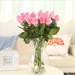 Fake Flowers Real Touch Material Artificial Flower Single Head Rose Fake Flowers Decorative Flowers Home Decoration 7 Designs BK23
