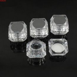 3g 5g Transparent Empty Jar Pot Nail Rhinestone Box Eye Shadow Face Cream Refillable Cosmetic Subpackage Makeup Tool F1844good qualtity