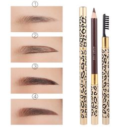 Factory Direct Free Shipping New Makeup Eyes Flamingos Leopard New Professional Make-up Eyebrow Pencil & Brush!Black/Brown/Gray