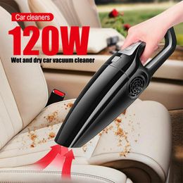 12V 120W Home Office Handheld Car Vacuum Cleaner Mini Portable Wired Wet And Dry broom dust catcher Cleaner