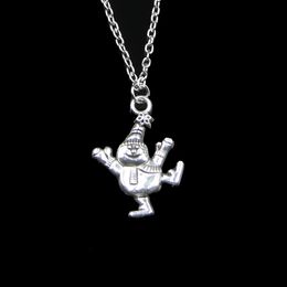 Fashion 29*20mm Snowman Pendant Necklace Link Chain For Female Choker Necklace Creative Jewelry party Gift