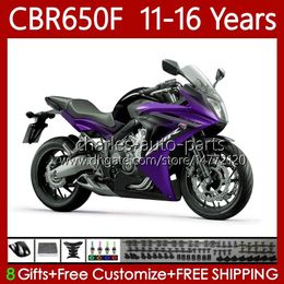 Bodywork For HONDA CBR-650 CBR 650 CBR650 F CBR650F 11 12 13 14 15 16 Body 73No.53 CBR 650F Hot purple 2011 2012 2013 2014 2015 2016 CBR-650F 2011-2016 Motorcycle Fairings