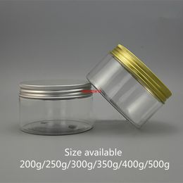 free shipping transparent plastic jar cream gel lotion container homemade products packaging 200g 250g 300g 350g 400g 500gshipping