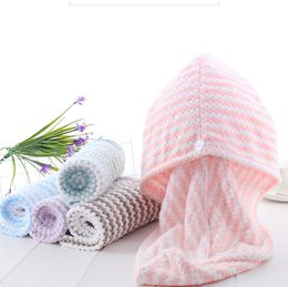 Winter Microfiber Bath Towels Magic Quick Dry Hair Tuibans Absorbent Wrapped Hair Hat Women Robes Hats Camping Blankets LSK1966