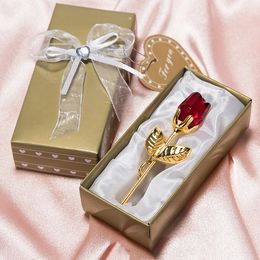 Fashion Crystal Rose Favors With Colorful Box Party Favors Baby Shower Souvenir Ornaments For Guest Romantic Wedding Gifts T3I51565-1