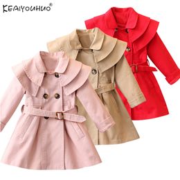 Autumn Windbreaker For Girls Coat Kids Jackets For Girls Outerwear Waterproof Raincoat Children Hooded Coats Girls Clothes 201106