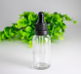 2021 30ml Clear Blue Green Amber Glass Dropper Bottles with Dripper Cap and Glass Tip 330pcs/Lot Free Shipping