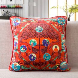 Luxury designer double-sided printing pillow case cushion cover high quality Velvet material large size 60*60cm for indoor fashion decoration festival new arrive