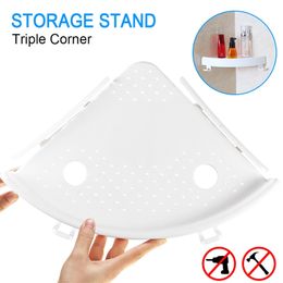 Bathroom Shelf Qrganizer Snap Up Corner Shelf Caddy Bathroom Plastic Corner Shelf Shower Storage Wall Holder Shampoo Holder Y200407