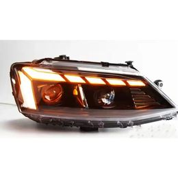 Automobiles Car Head lights For Jetta Sagitar MK6 LED Headlights 2012-2018 Turn Signal High Beam Angel Eye Projector Lens DRL Lamp
