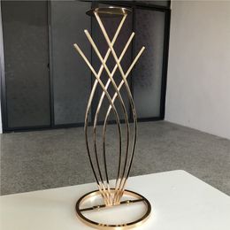 decoration European Style Metal Candle Holders Candelabra Wedding no Acrylic Candle Holder Table Centrepieces senyu817