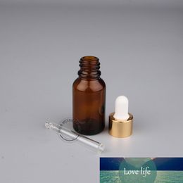 Free Shipping Wholesale 15ml/15cc Amber Essential Oil Bottle 0.5 oz High Quality Glass Drop Glassware