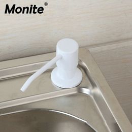 Monite White Soap Dispenser Kitchen Bathroom Sink Faucet Shampoo Shower Lotion New Liquid Soap Dispenser Y200407