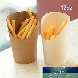 50pcs High Quality Kraft Paper Oblique Fries Cup Snack Fried Chicken Grilled Wing Box Creative Paper Cup Chicken Steak Boxes