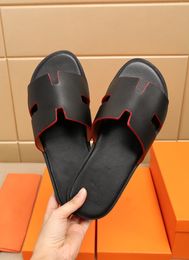 2022 men designer slides flat black fashion luxury mens slippers flip flops plus size casual beach slide with box