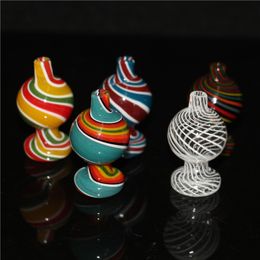 Smoking Accessories colorful carb Cap 26mmOD Heady Glass Bubble Carbs Caps For Beveled Edge Quartz Banger Nails Water Bongs Dab Rigs