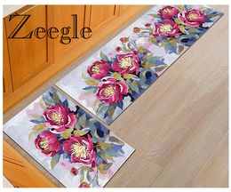 Zeegle Anti-slip Home Kitchen Mat Bathroom Carpet Entrance Door Mat Hallway Floor Area Rugs Machine Wash 200925