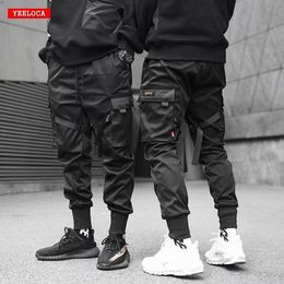 Dropshipping spring and summer new streamer pocket Harlan tooling pants Elastic Waist men's sweatpants tactical Pants 201118