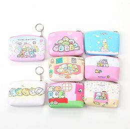 Hot sell cartoon printing coin purse casual lovely mini children zipper bag lady gift bag pendant small wallets