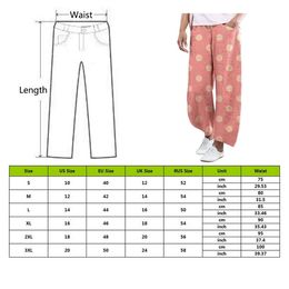 CYSINCOS Summer Vintage Dot Printed Pants Trousers Women Cotton Linen Wide Pants Elastic Waist Loose Pantalon Plus Size Pant 201113