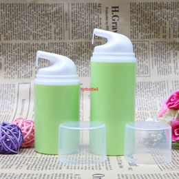 10pcs/lot 50ml 80ml Green Essence Pump Bottle Plastic Airless Bottles Can Used For Lotion Shampoo Bath Cosmetic Containerpls order