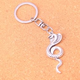 Fashion Keychain 49*19mm king cobra snake Pendants DIY Jewellery Car Key Chain Ring Holder Souvenir For Gift