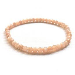 MG0110 Wholesale AAA Grade Sunstone Bracelet 4 mm Mini Gemstone Jewellery Natural Crystals Energy Balance Bracelet for Women