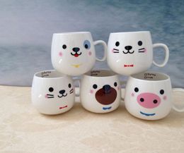 Creative ceramic Mugs animal cute expression water cup can be Customised logo Lovers cups given away