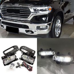 2PCS For Dodge Ram 2500 DT 2019 2020 2021 2022 LED Fog Light Fog Lamp cover Driving Foglight Car Accessories