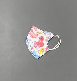 Five-layer disposable mask KN95 children's cute cartoon printing student with pattern dust-proof and anti-smog masks