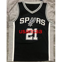 21# DUNCAN black basketball jersey