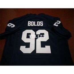3740 #92 Corey Bolds White Navy Penn State Nittany Lion Alumni College Jersey or custom any name or number jersey