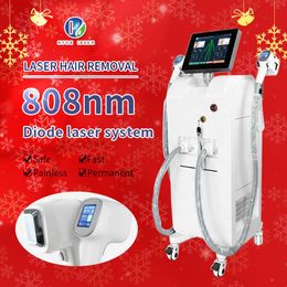 Strong Energy Double handle diode laser hair removal machine with three wavelength 1064nm/808nm/755nm for salon and clinic use