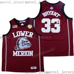 cheap Retro #33 Lower Merion Basketball Jerseys High School Commemorate MEN WOMEN YOUTH XS-5XL