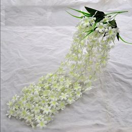 90CM Long 4 Forks One Bouquet Simulated Wisteria Vine Silk Clove Flower Rattan for Party Event DIY Decoration Home Decor