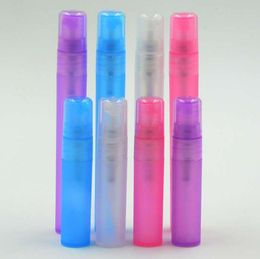 1000Pcs 5/10ML 4 Color Travel Portable Perfume Spray Bottles Empty Cosmetic Containers Atomizer Plastic