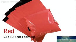 Wholesale-[cnklp]- Red 9*12"+1.57inch / 23*30.5+4cm Co-extruded Multi-layer SELF SEAL Color POLY MAILERS BAGS ENVELOPE [100PCS]