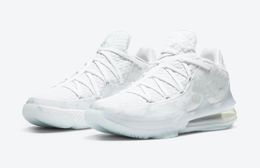 2022 Lebrons 17 Low Triple Branco Camo Sapatos Para Venda Top Quality Light Creme Lakers Home Basketball Shoe Store US7-US12