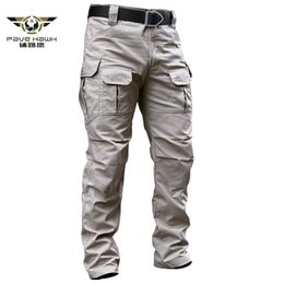Military Tactical Cargo Pants Men's Stretch SWAT Combat Rip-Stop Many Pocket Army Long Trouser Stretch Cotton Casual Work Pants 201106