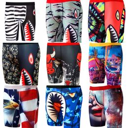 Designer logo Men boxers Flat Underpants Printed Sports Breathable Ice Silk Quick Drying Tight Underpants Men