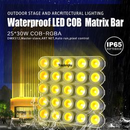 25x30w ip65 led matrix panel RGBW waterproof cob stage blinder background 800W Waterproof Architectural Flood Light