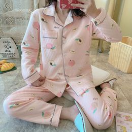 Cotton Pregnancy Women Nursing Clothes Sets Thick Warm Maternity Nightwear Tops Pants Mother Suits Premama Pijamas Nightgowns LJ201114